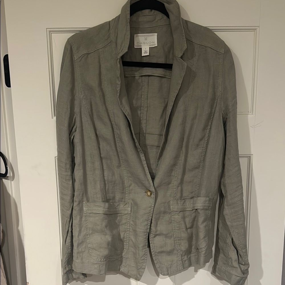 Sage Green Linen Jacket
